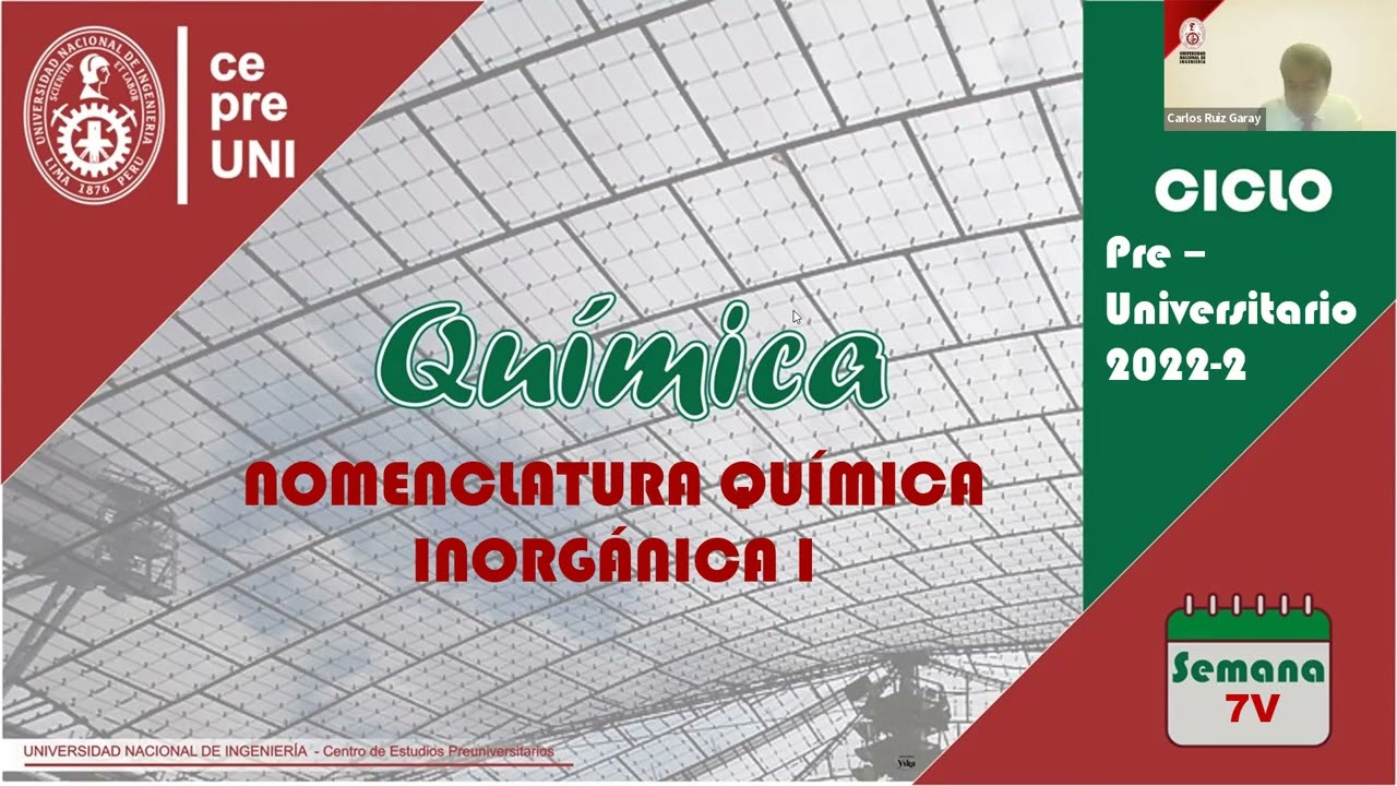 CEPRE UNI 2022-2 | QUÍMICA | NOMENCLATURA QUÍMICA INORGÁNICA I | SEMANA 7 (parte 1)
