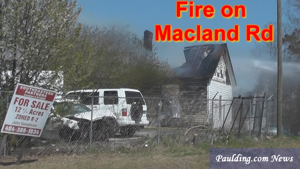 Fire on Macland Road near Hiram