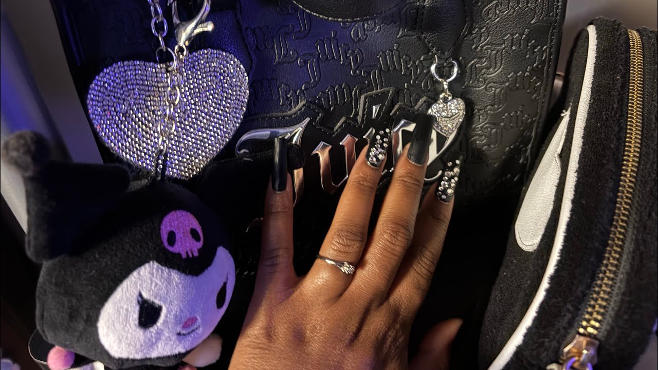 ASMR Build up Tapping & Scratching things around my room that are 🖤 purses, shoes, clothes  etc 🥱 