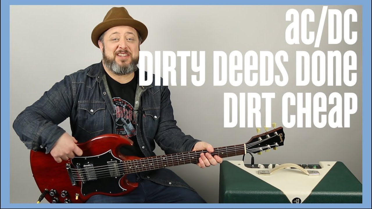 AC/DC Dirty Deeds Done Dirt: дешевый урок игры на гитаре + обучающее видео