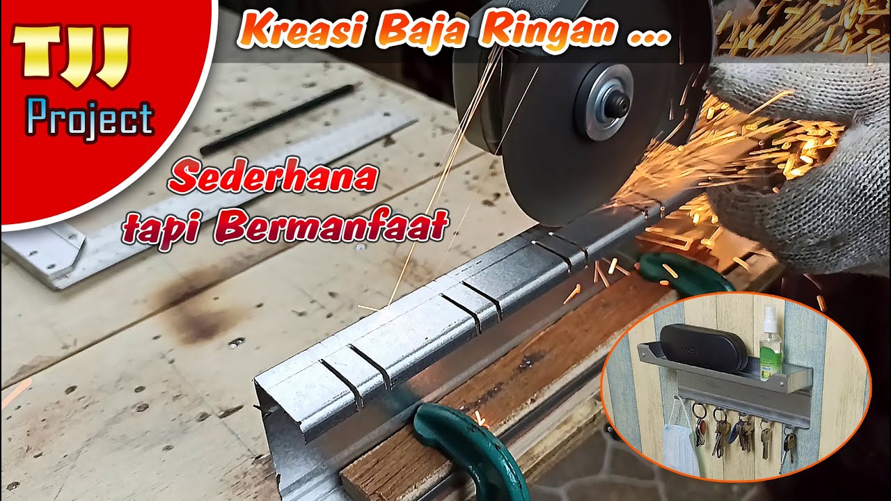 Kreasi baja ringan sederhana, membuat rak kunci serbaguna