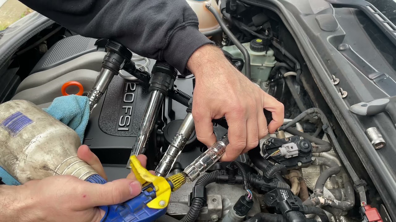 Audi A3 2L FSI 2005 silnik BLR wymiana świec i króćca układu chłodzenia cześć 3 „Jan V8”