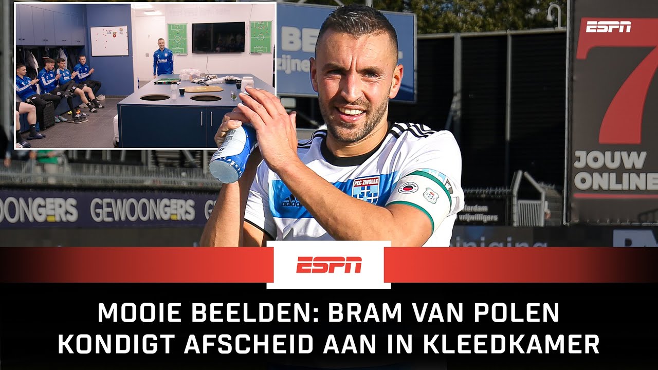 PRACHTIGE kleedkamerbeelden: Bram VAN POLEN kondigt afscheid aan 🙌
