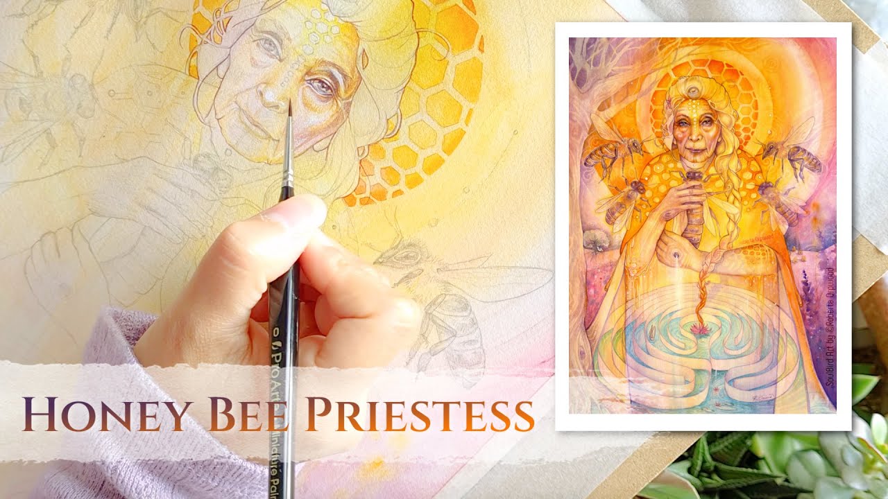 Visionary Art | Painting the Honey Bee Priestess