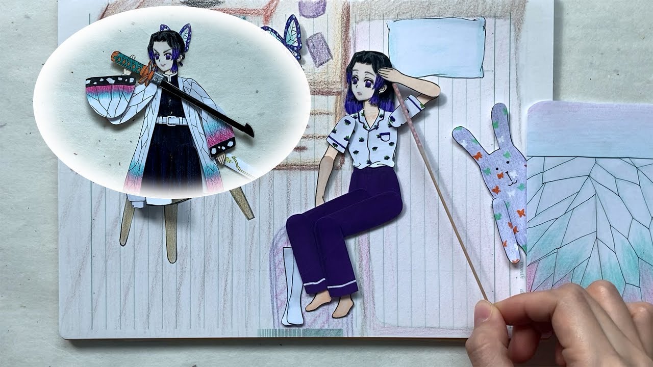 시노부 종이인형 / Shinobu Kocho`s getting dressed / 蝴蝶忍 穿衣服啦