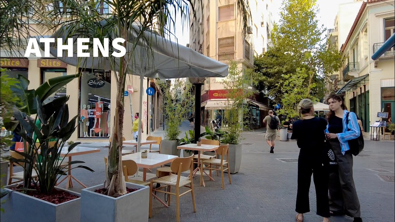 Athens, Greece 🇬🇷 September 2022 - 4K HDR Summer Walking Tour