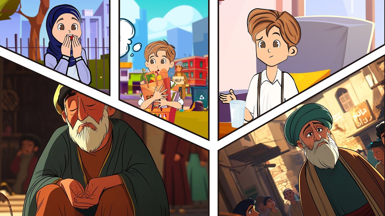 Imam Ali (a.s) & The old&nbsp;Man | Islamic Cartoon for kids | story time