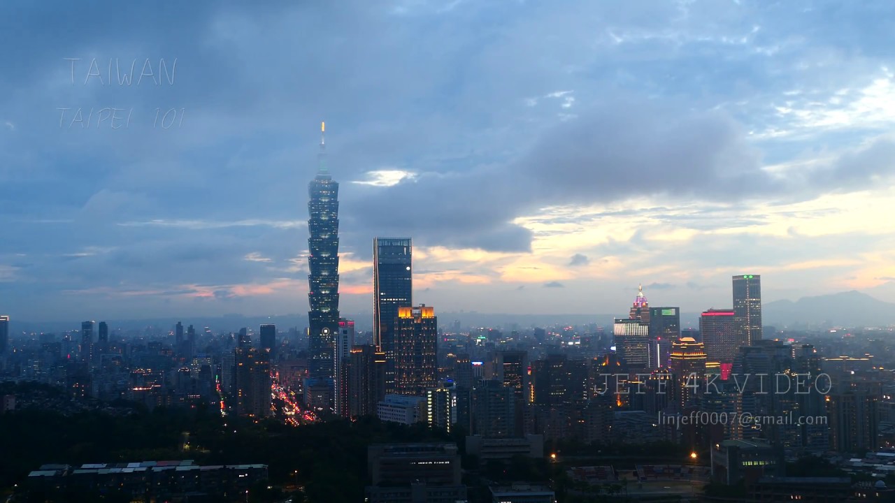 TAIPEI 101 夜晚風情 -大自然音樂-(4K video 影片)-Relaxing Music and Nature Sounds Taipei 101#jeff0007
