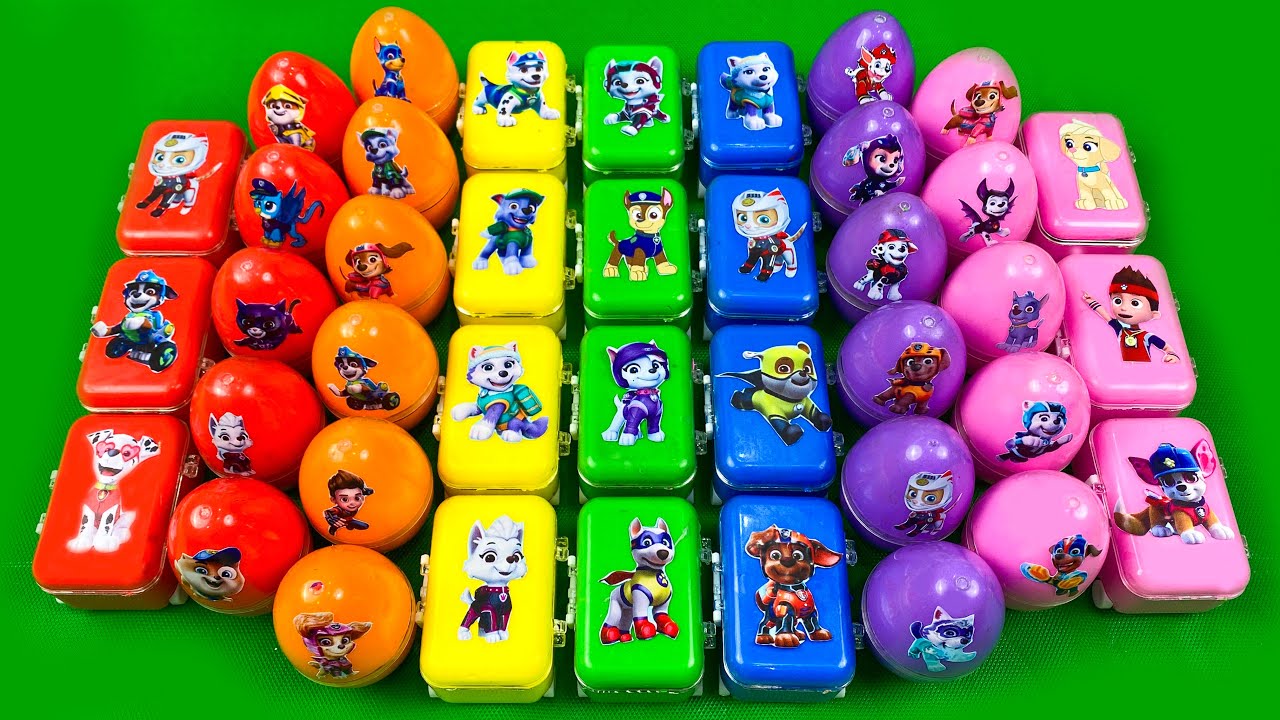 Rainbow Slime 🌈 Paw Patrol Clay Slime Coloring: Ryder, Chase, Marshall,...Satisfying ASMR Video