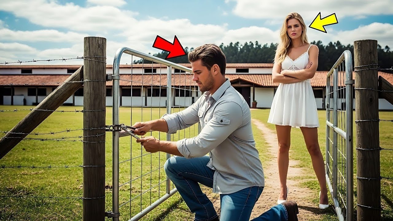 A Single Father Went To Repair His Neighbor's Fence, Unaware That She Owned Half The Town... 