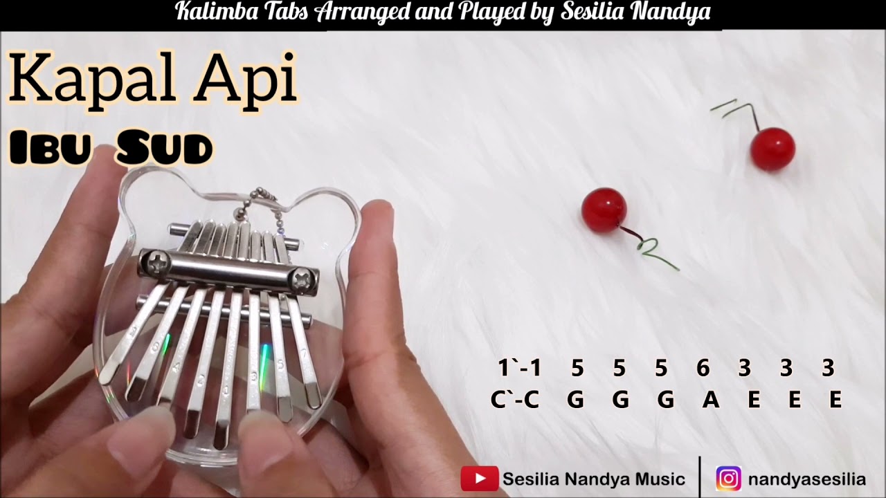 Kapal Api - Ibu Sud | Kalimba Cover 8 Keys with Easy Tabs for Beginner