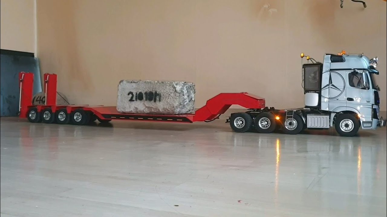 rc 슈퍼트럭 250톤 벤츠 악트로스 slt 로우베드Monster crazy truck benz slt tamiya truck LESU BENZ SLT 타미야 트레일러 스케일 트럭
