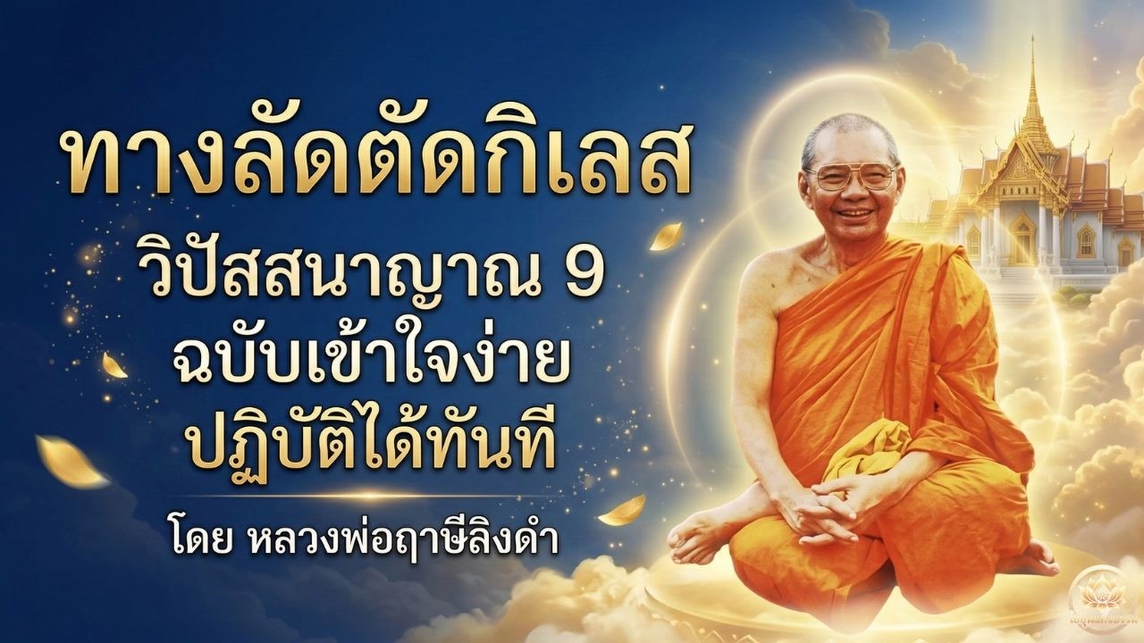 ทางลัดตัดกิเลส วิปัสสนาญาณ 9 ฉบับเข้าใจง่าย ปฏิบัติได้ทันที โดย หลวงพ่อฤาษีลิงดำ