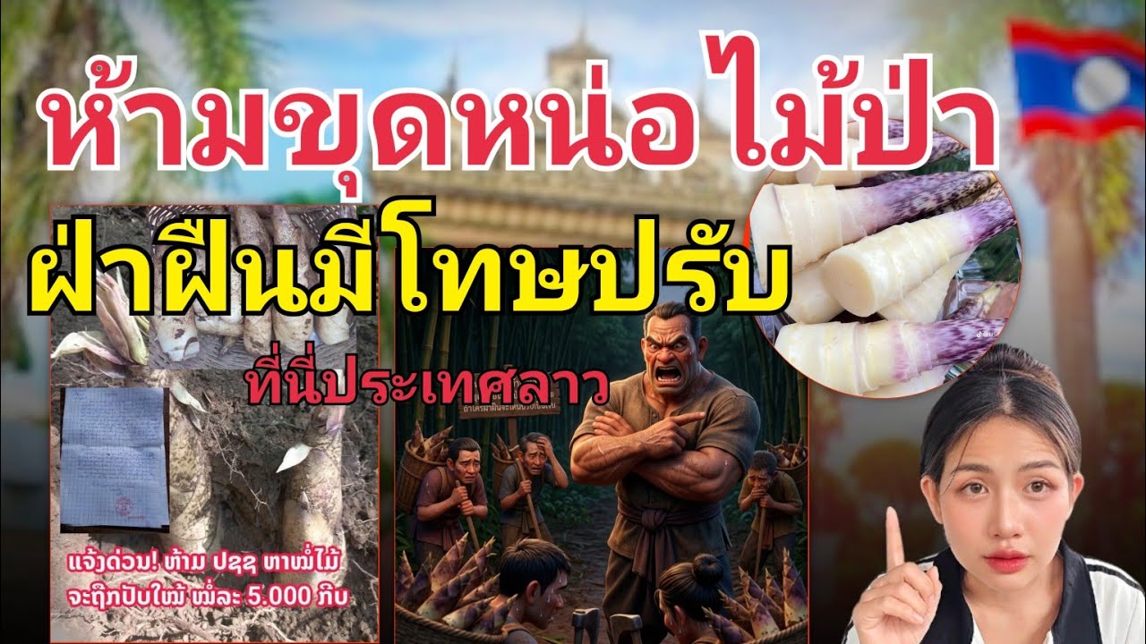 ลาวสั่งห้ามขุดหน่อไม้ป่าไปขาย ฝืนมีโทษปรับ หน่อละ 5,000กีบ ไม่เชื่อก็ต้องเชื่อ ที่นี่คือประเทศลาว