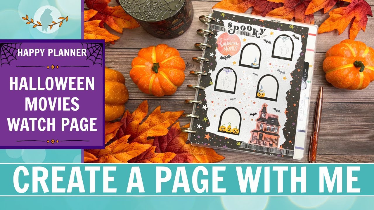 Halloween Movies Watch Planner Page | Happy Planner DIY