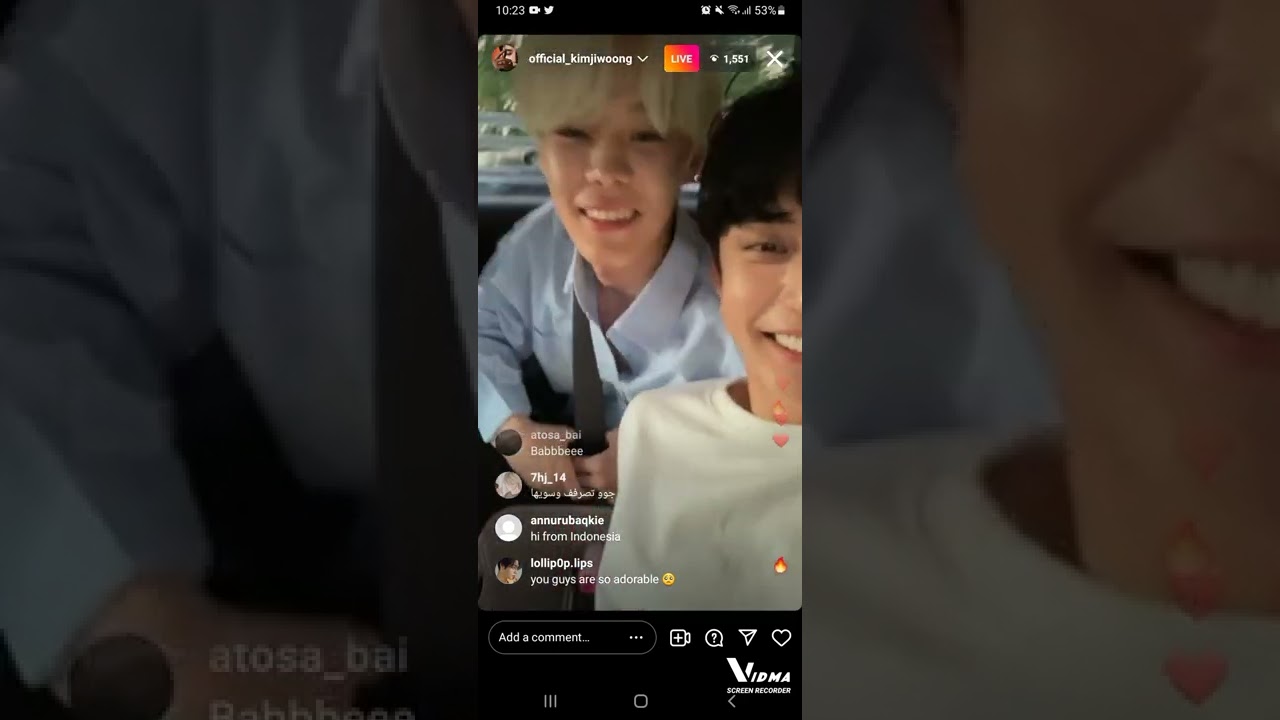 Kim Jiwoong, Yoon Seobin - IG live  |  Jun 7, 2022