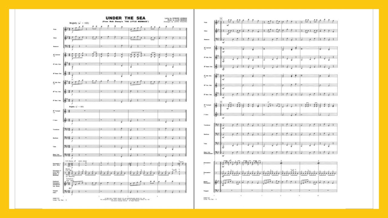 Under the Sea arranged by John Higgins