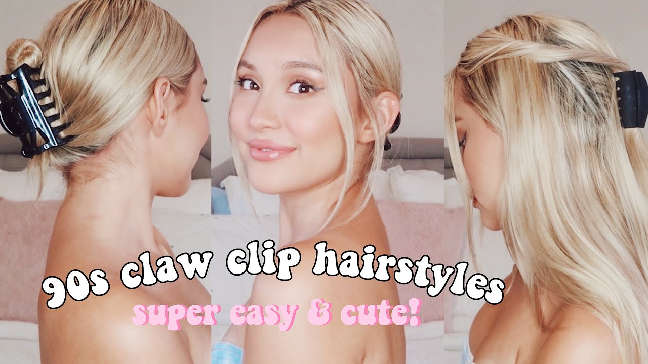 EASY CLAW CLIP HAIRSTYLES | 90s & french twist