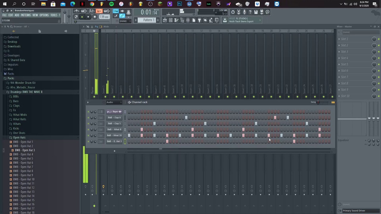 making beats live with Unreleased Cubeatz samples
