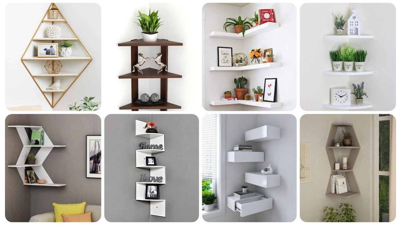 TOP 35+ Modern Corner Shelf Decorating Ideas | Wall Corner Shelf Design
