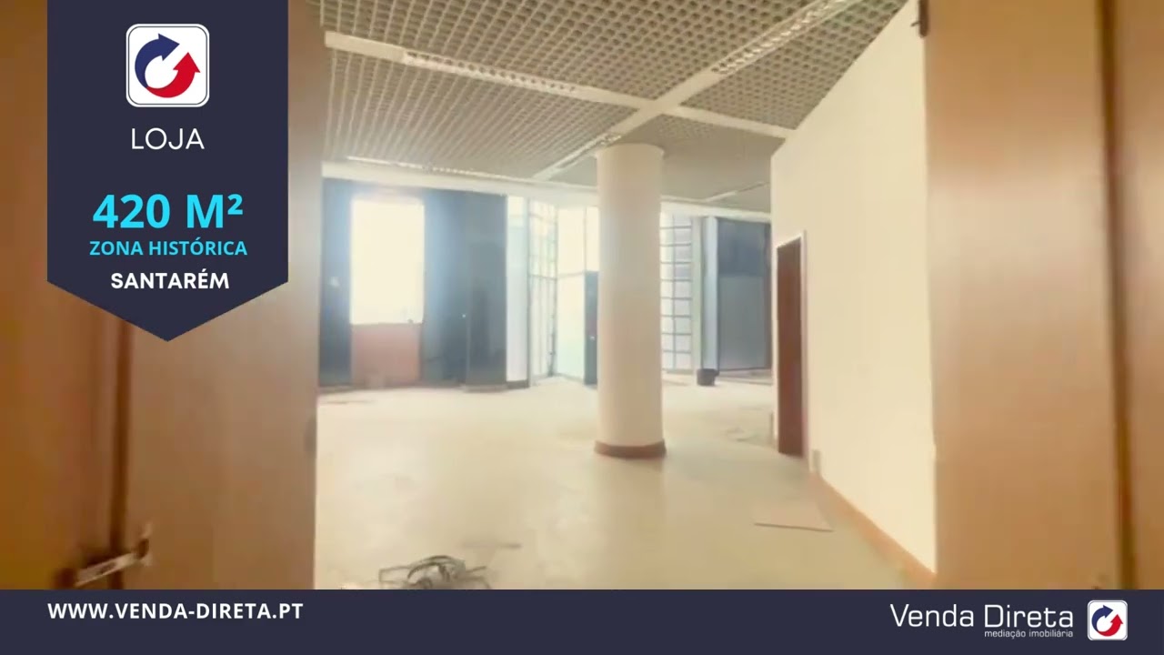 Loja com 420 m² no Centro de Santarém. IMÓVEL DA BANCA.