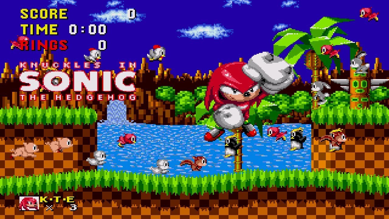 Knuckles The Echidna in Sonic 1 :: Walkthrough (720p/60fps)