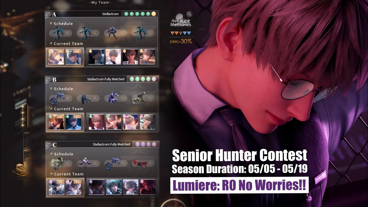Senior Hunter Contest 05/05 - 05/19 R0 Lumiere Can Manage 36/36 Baseline Guide | Love and Deepspace