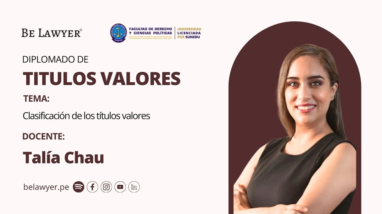 1. Clasificación a los títulos valores | Be Lawyer