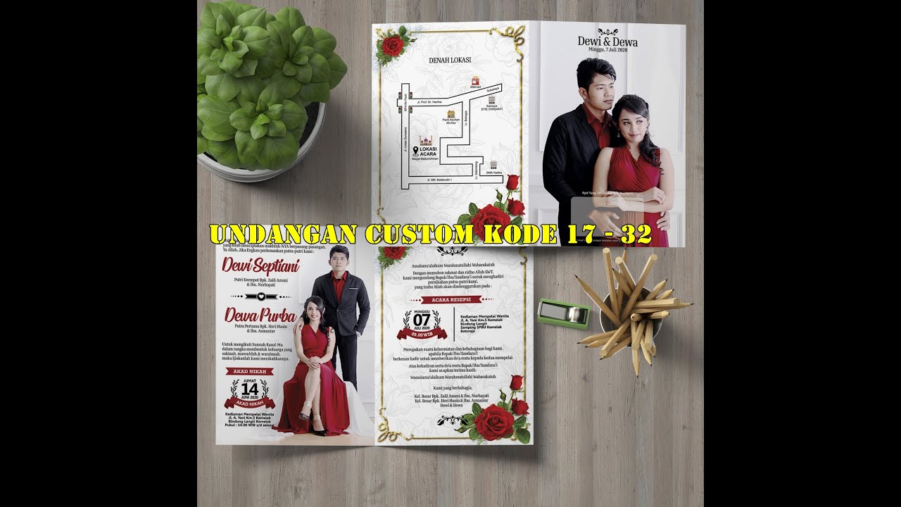 Undangan Custom,  Undangan Pernikahan, Kode 17 - 32