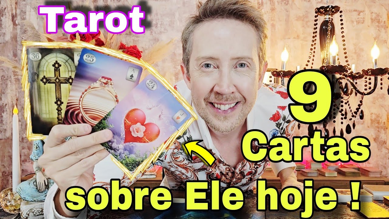 9 Cartas sobre ele hoje ! Tudo sobre ele hoje em relação a você !Como ele está em relação a mim taro