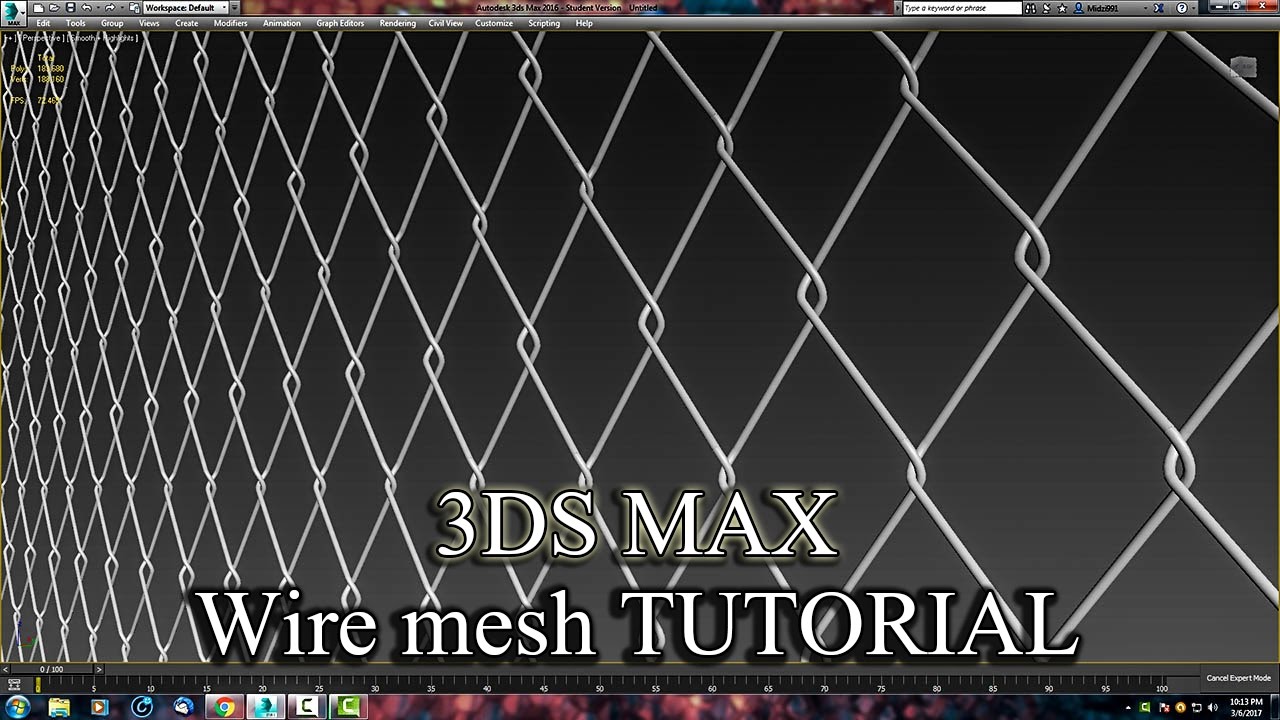 3DS MaX Tutorial - Modeling  Wire Mesh with spline