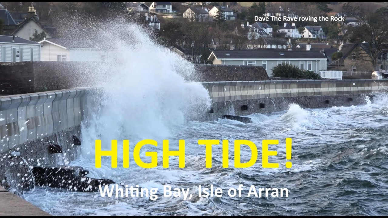 High Tide 4pm today Whiting Bay, Arran@davetheraverovingtherock