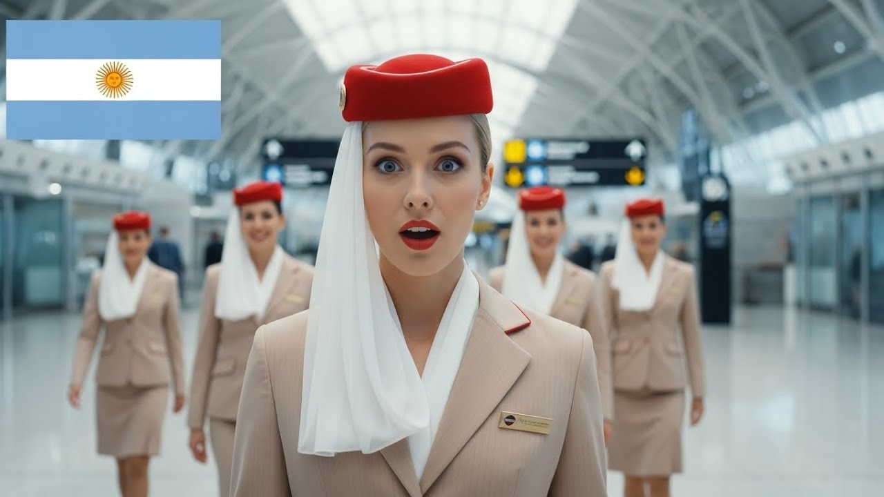 Nunca imaginó a Argentina tan rica: azafata de Dubái queda impactada en Ezeiza