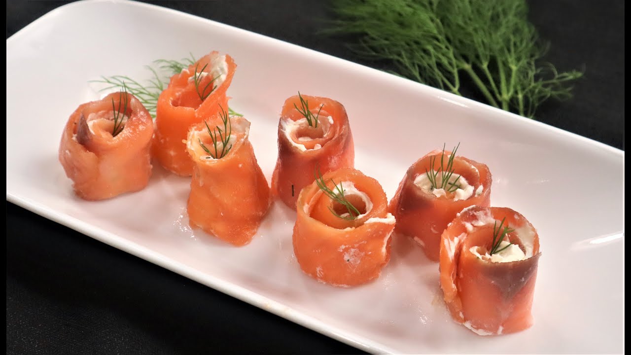 Low Carb/Keto Smoked Salmon Rolls - Easy Appetizer or Side