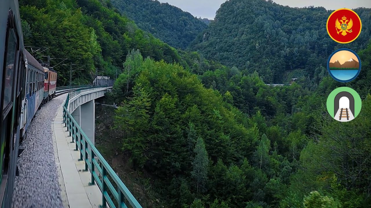 Montenegro Scenic Train Ride: Bijelo Polje - Kolašin, Montenegro | Trains ASMR | Relaxing sounds🇲🇪