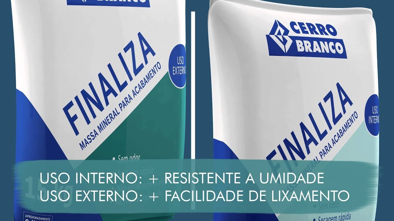 FINALIZA, a massa corrida Mineral , que chegou para substituir a massa corrida tradicional.