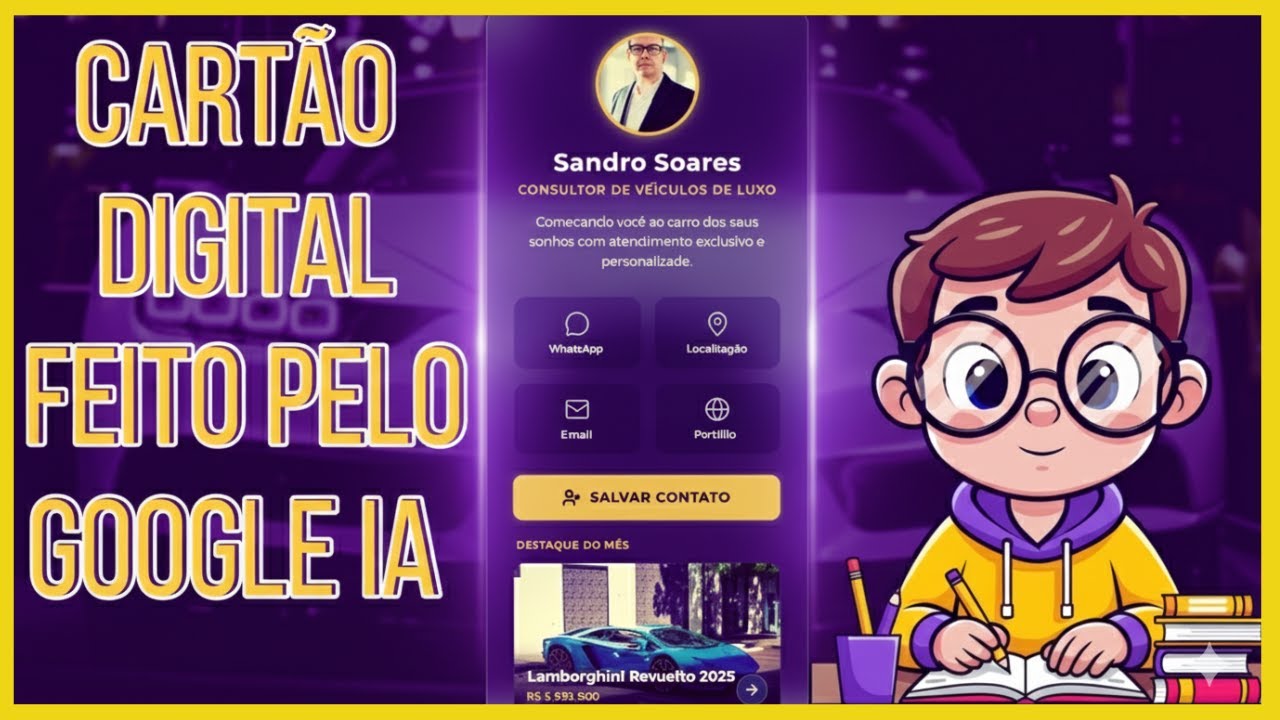 Faça GRÁTIS e Venda por R$160 Cartão de Visita Digital em 2 Minutos com Google AI Studio