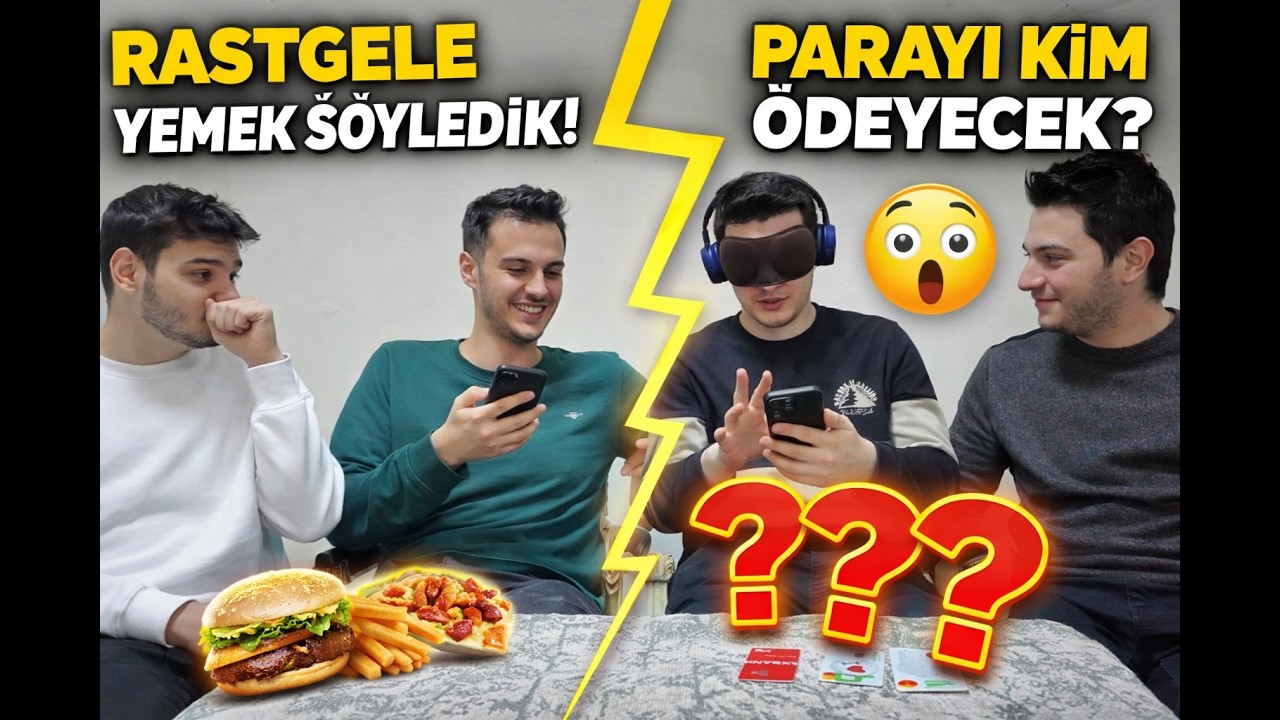 RASTGELE YEMEK SÖYLEDİK! 💥 PARAYI KİM ÖDEDİ? 😱 (KART SEÇME CHALLENGE)