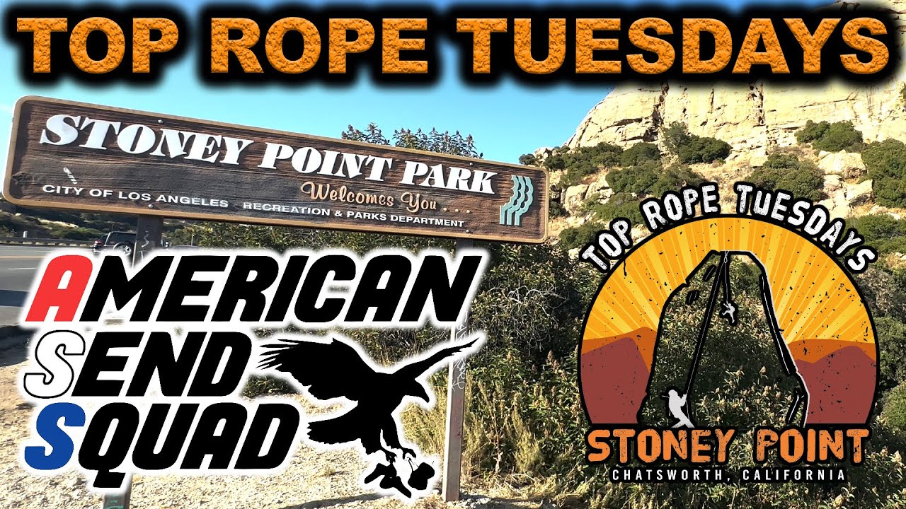 Top Rope Tuesdays @ Stoney Point Park! Rock Climbing OUTDOORS! How to SETUP an ANCHOR! w/ JUJU!