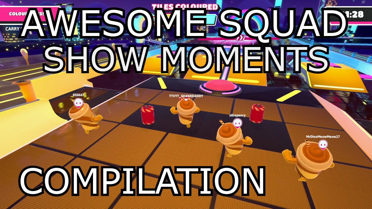 FALL GUYS AWESOME SQUAD SHOW MOMENTS COMPILATION #1