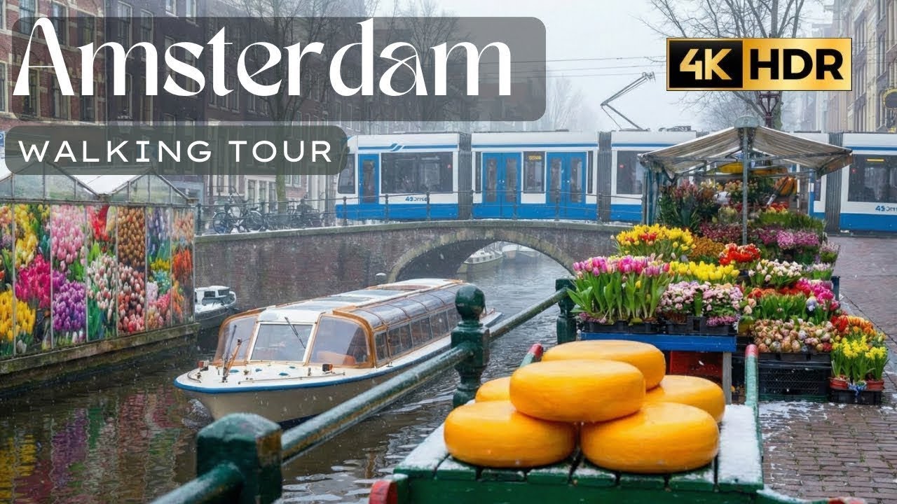 Amsterdam Full Walking Tour 2026 : Winter Day 2026 [4K 60fps] HDR