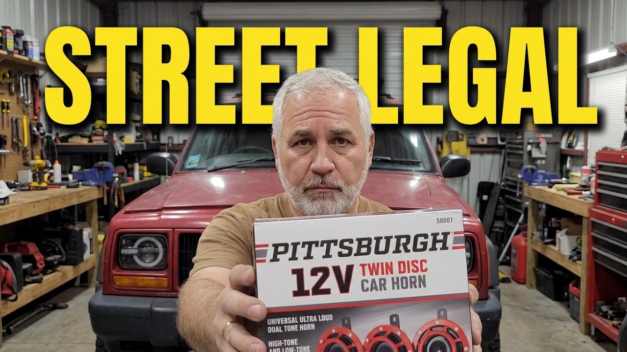 Комплект звукового сигнала Pittsburgh Horn Kit от Harbor Freight для установки на Jeep XJ.