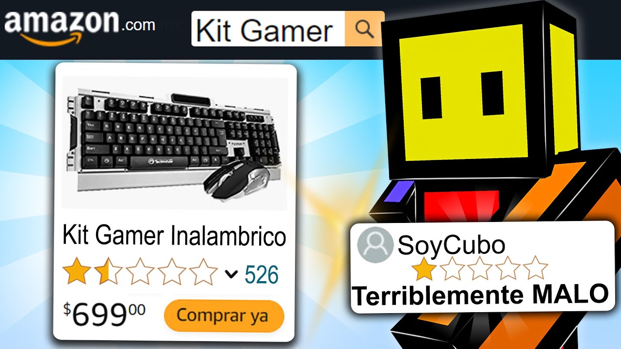 JUGU&Eacute; con el KIT GAMER mas HORRIBLE de AMAZON *Me apago el PC*