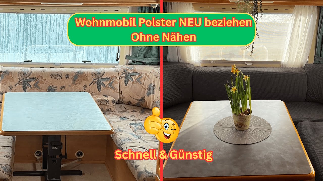 Wohnmobil-Polster Neu beziehen 🙌 | Ohne n&auml;hen m&ouml;glich ⁉️🫣 Schnell & G&uuml;nstig