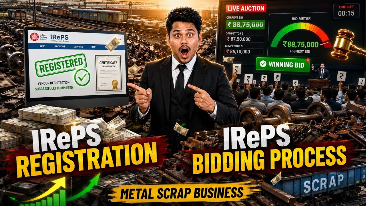 IReps Bidding process || IReps Auction Registration || Metal Scrap Business | 9572191163