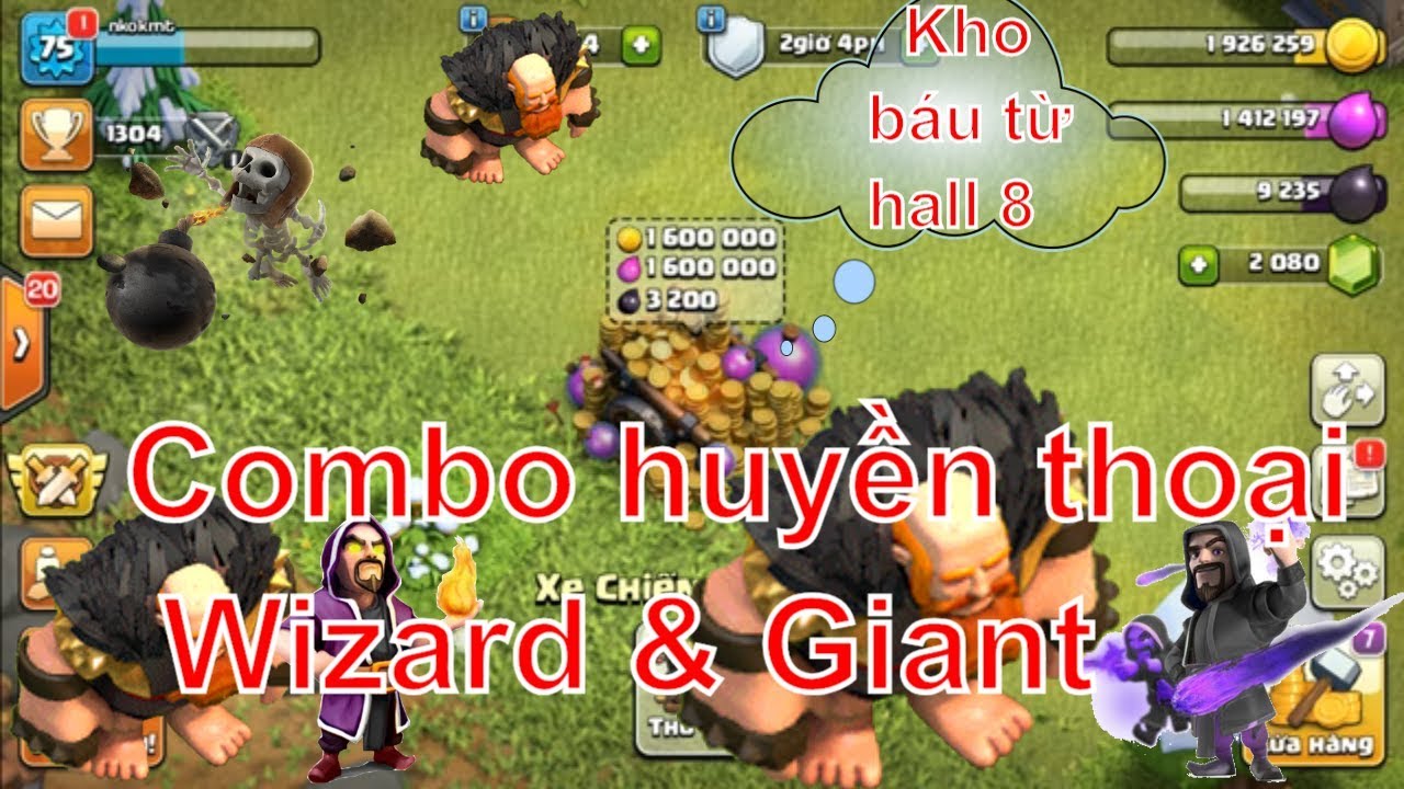 NMT | Clash of clans | Nkokmt về hall 8 đ&aacute;nh combo huyền thoại