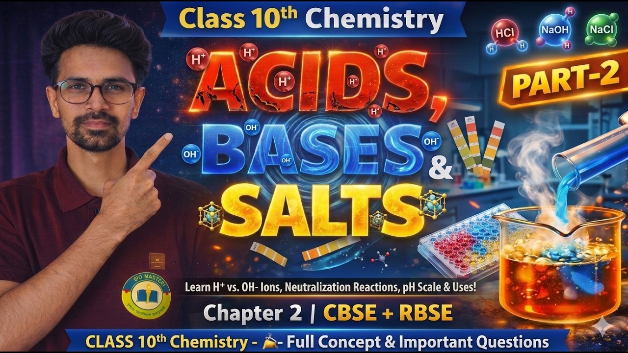 Acids, Bases And Salts Full Chapter | Class 10 Science Chapter 2 | English Medium | CBSE + RBSE