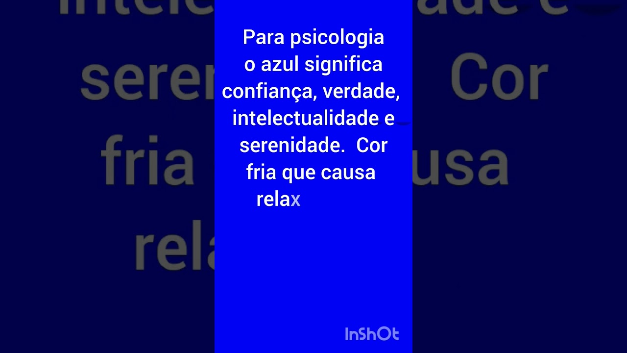 Qual o significado da cor azul - Psicologia