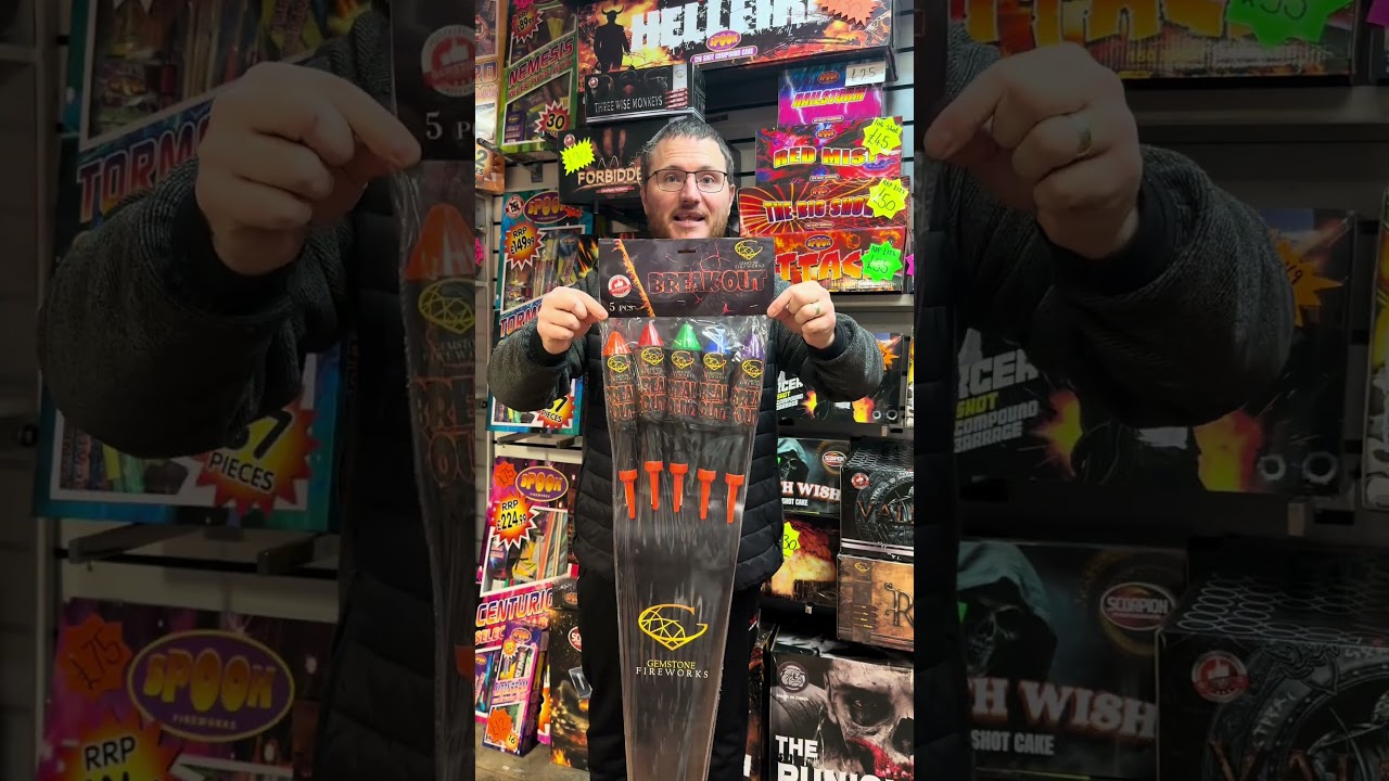 Biggest 5 Pack Rockets For Bonfire Night 2025 Breakout By Gemstone Fireworks #firework #fireworks
