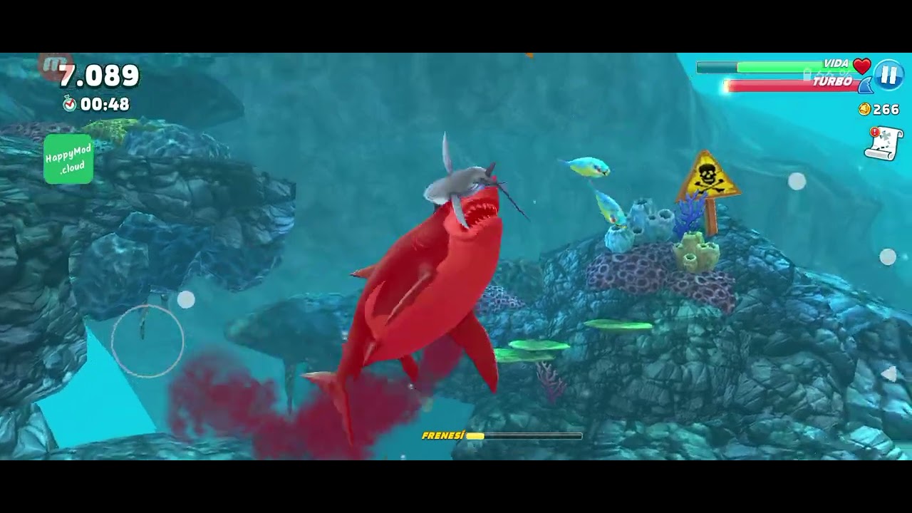 Juego hungry sharck world